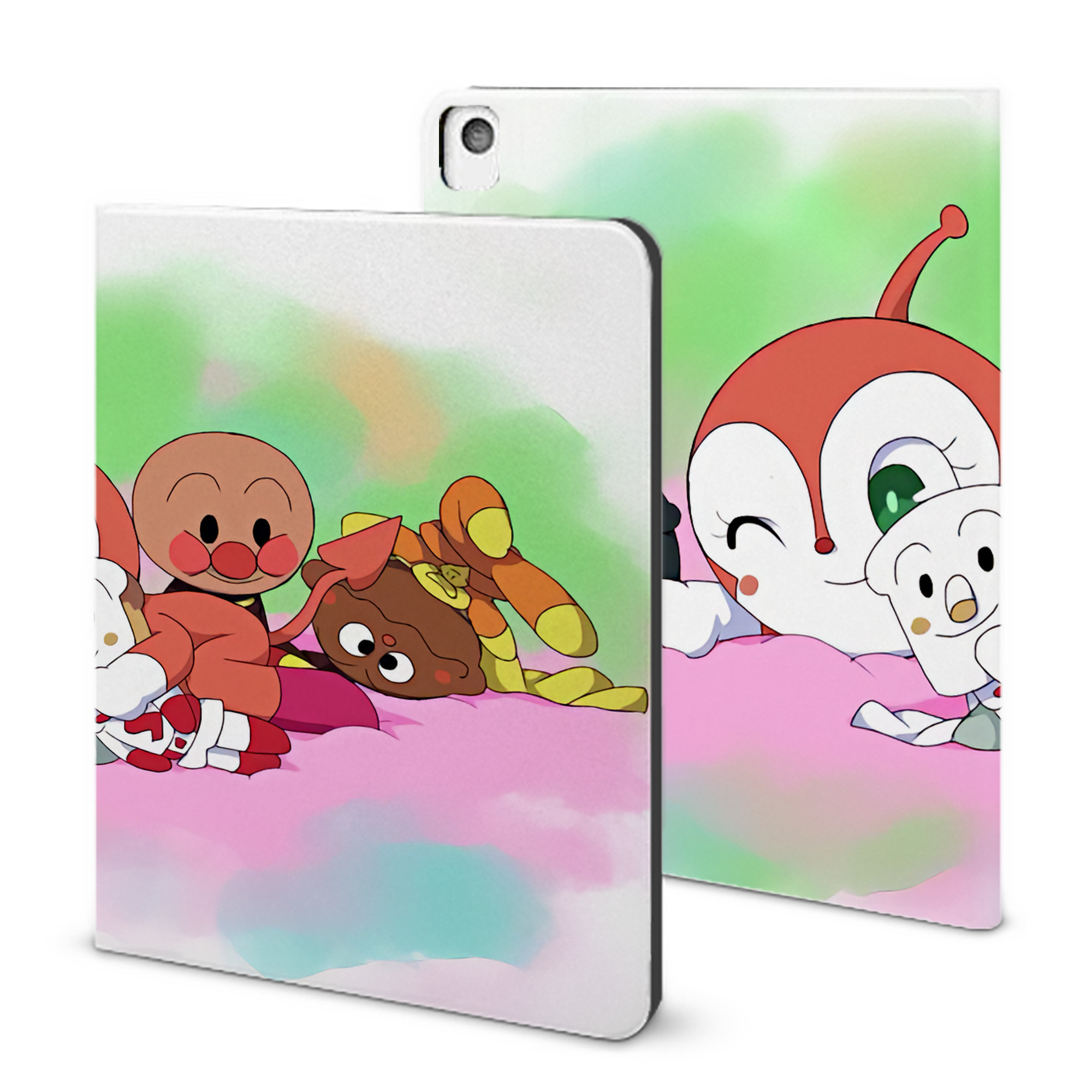 （画像用） アンパンマン Anpanman IPadケース ペンホルダー付き ブックスタイルデザイン